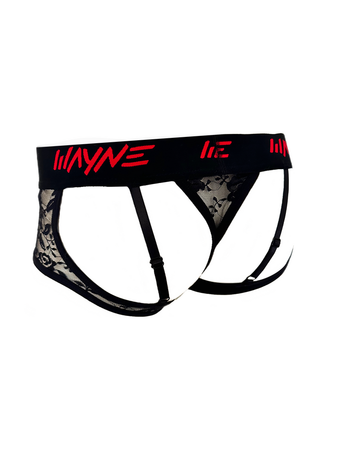 Black Cherry Garter Lace Thong