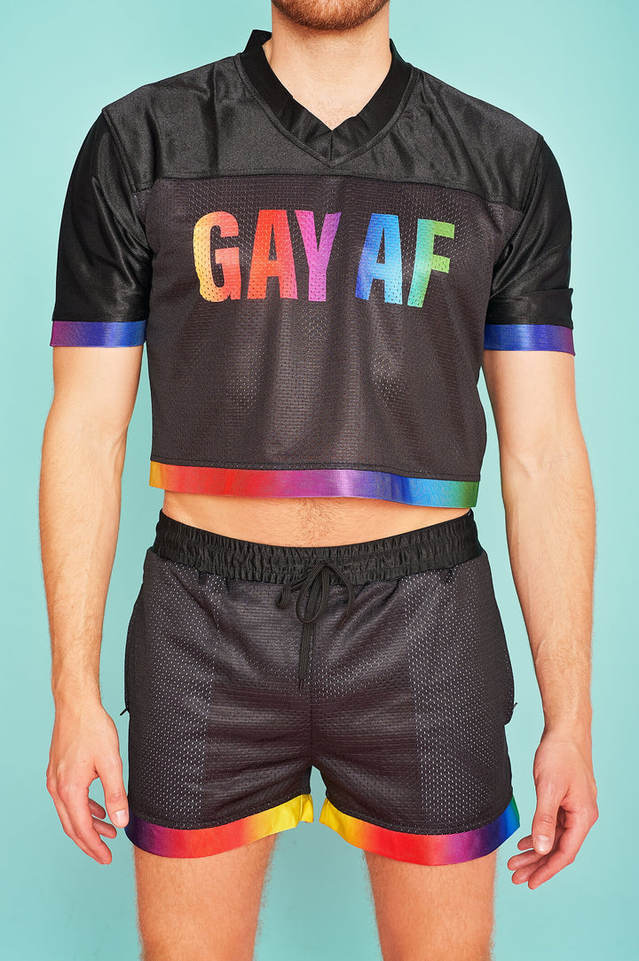 Gay AF Black Crop