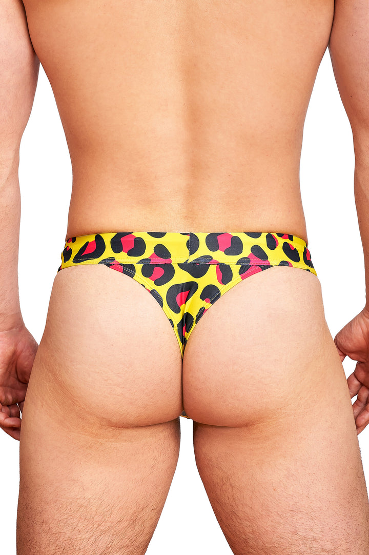 Neon Cheetah Swim Thong