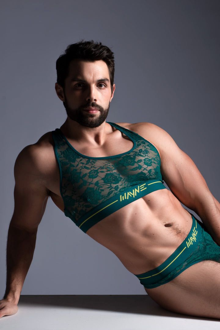 Emerald Green Lace Set